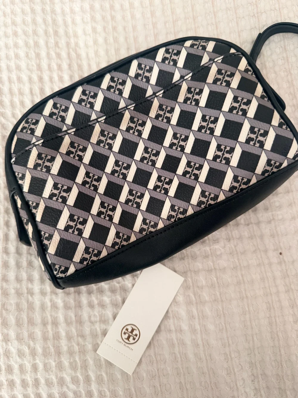 Tory Burch Black & White Geometric Print